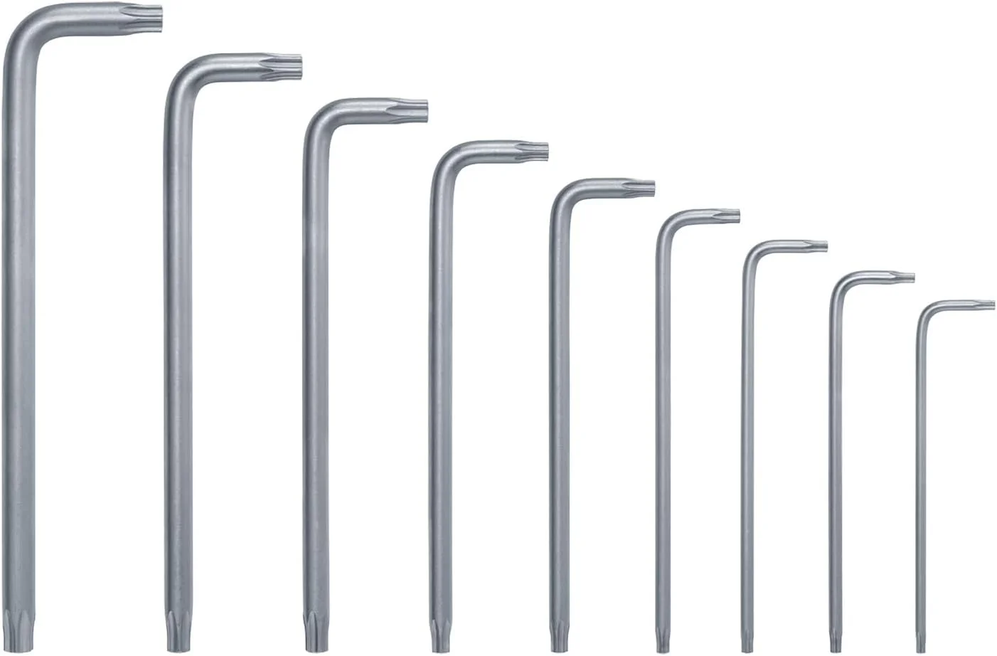 مجموعه آچار ستاره ای 9 عددی بوش (آچارهای ستاره ای چند منظوره ساخته شده از فولاد S2; TX8-TX40; بازوی بلند; سطح محافظت شده در برابر زنگ زدگی، گیره نگهداری)