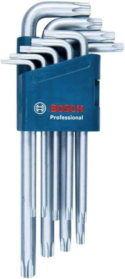Bosch Professional 1600A01TH4 9-Piece Set Torx Allen Key Set Blue Bosch Professional 1600A01TH4 9-Piece Set Torx Allen Key Set Blue
