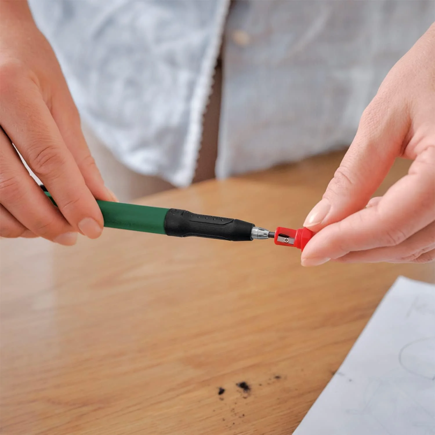 مداد علامت زن سوراخ عمیق بوش (مداد هوشمند سوراخ عمیق برای علامت گذاری سنگ، چوب، کاغذ و مواد مختلف؛ دارای تراش داخلی)