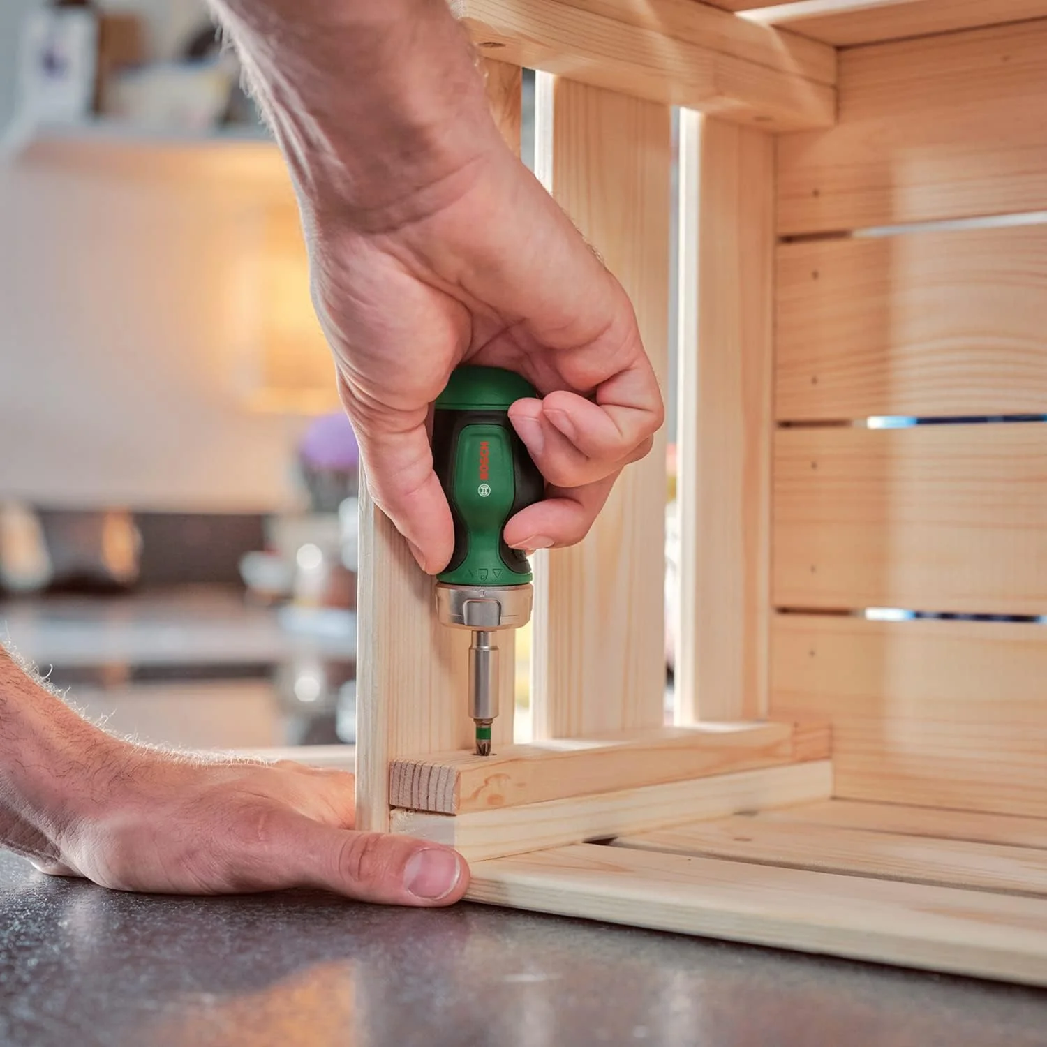 پیچ گوشتی جغجغه ای کوتاه بوش به همراه خشاب سری پیچ گوشتی