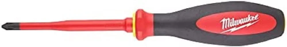 پیچ گوشتی ارگونومیک اسلیم میلواکی 4932471449 PH2 x 100، مشکی-قرمز