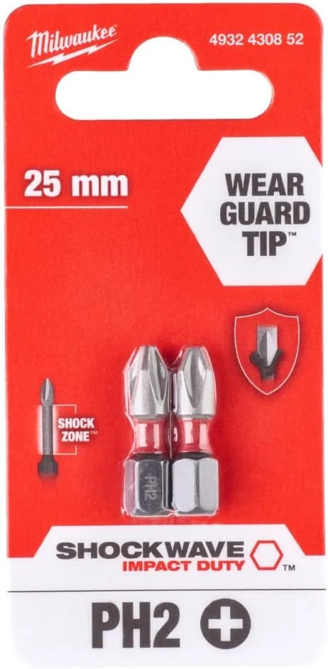 پیچ گوشتی Milwaukee Shockwave Gen II، 25 میلی متر، 4932430852، 0 وات، 0 ولت