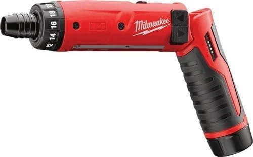 کیت پیچ گوشتی برقی M4 Milwaukee، درایو 1/4 اینچ، 600 دور در دقیقه، 4 ولت