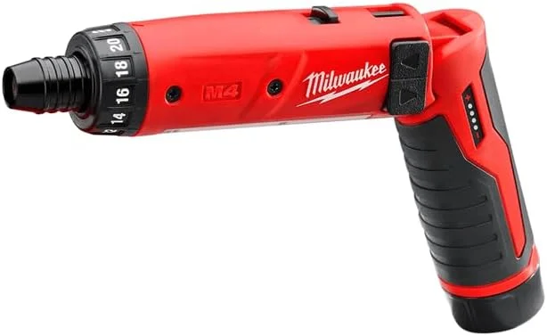 کیت پیچ گوشتی Milwaukee 2101-22 M4 با درایو 1/4 اینچ به همراه 2 باتری