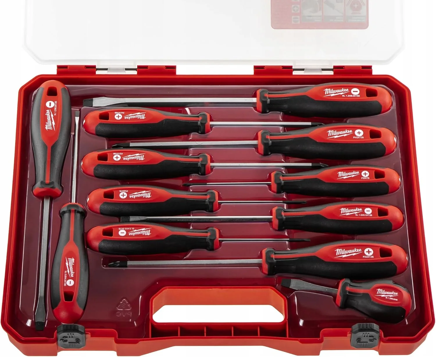 مجموعه 12 عددی پیچ گوشتی سه پره میلواکی مدل 4932472003، قرمز