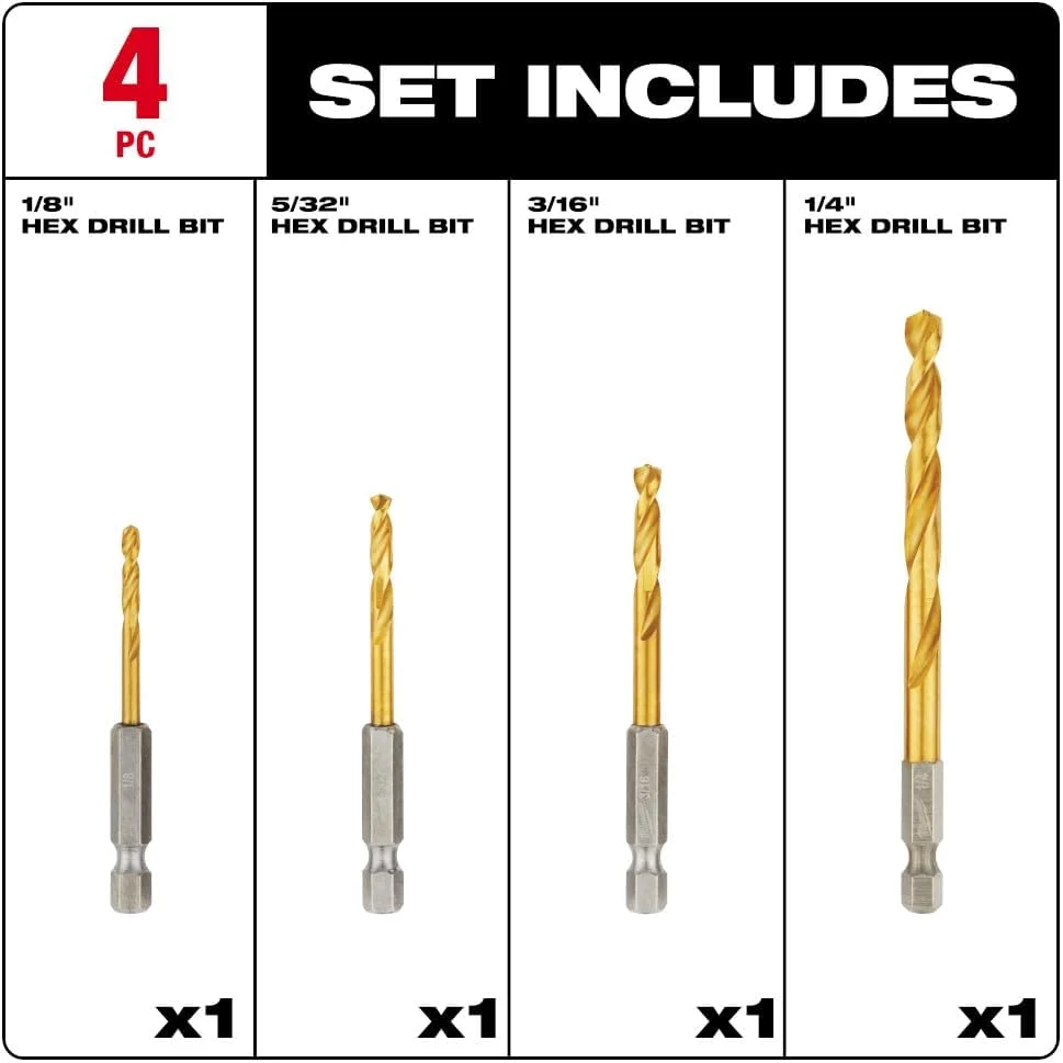 مجموعه 4 عددی مته رِد هلیکس میلواکی مدل 48-89-4644