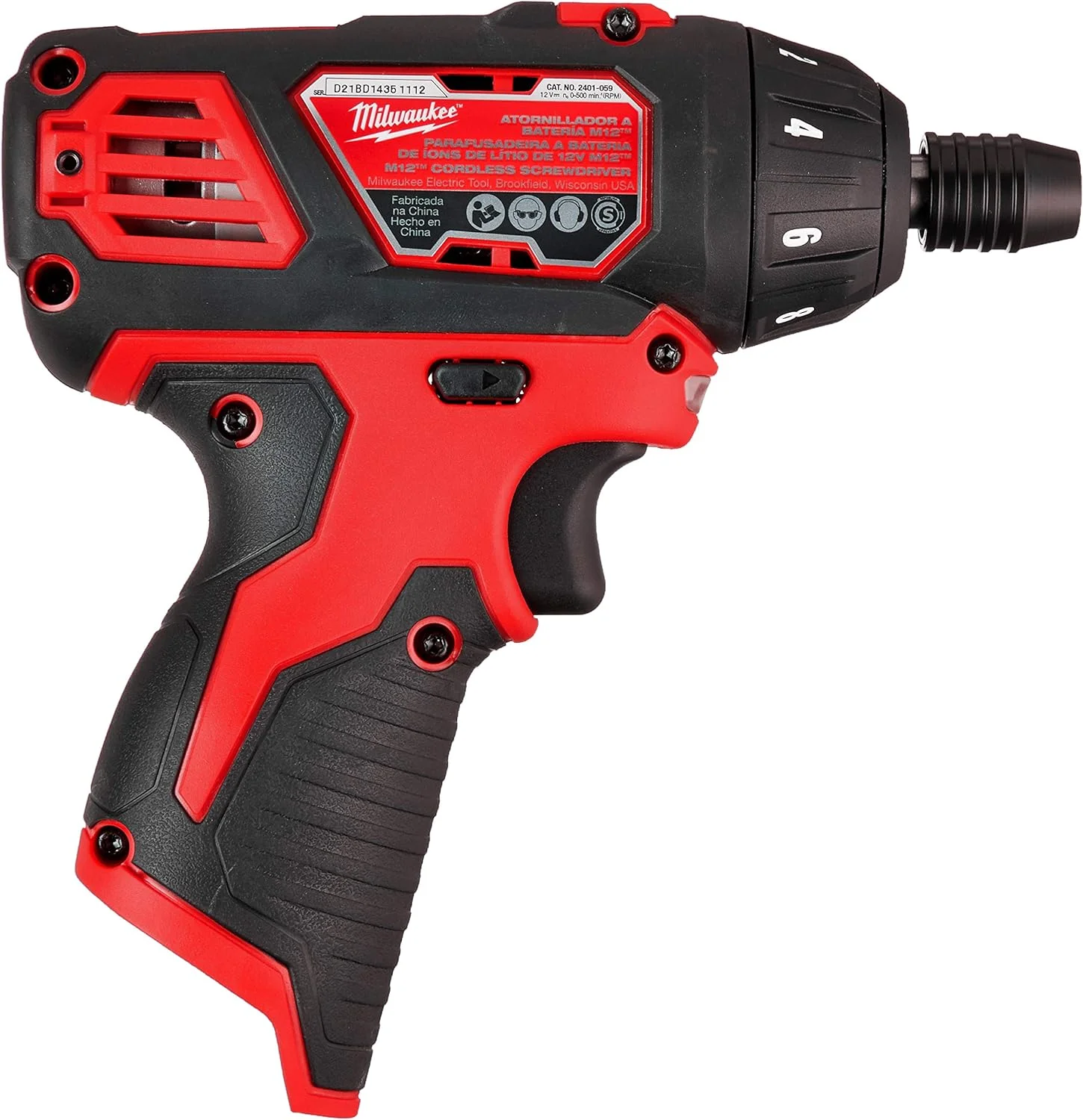 پیچ گوشتی شارژی 1/4 اینچ Milwaukee 2401-20 M12 12 ولت لیتیوم-یون (فقط ابزار)