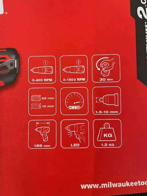 دریل شارژی میلواکی مدل M12 BDD-201C