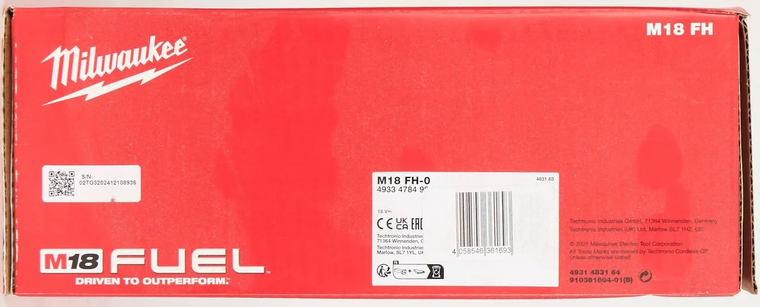 دریل چکشی شارژی میلواکی مدل M 18 FHX-0 SDS-Plus 18.0 ولت