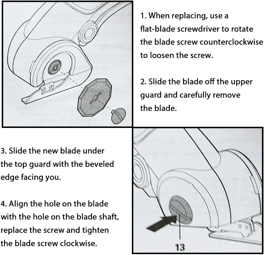 تیغه های جایگزین قیچی شارژی KINTLE مدل WA2300 4V ZipSnip (1-1/2 اینچ) - سازگار با Worx ZipSnip و پیچ گوشتی 4 ولت Black+Decker - مناسب برای RC2600K RC2601 RC2602 WX080L WX081