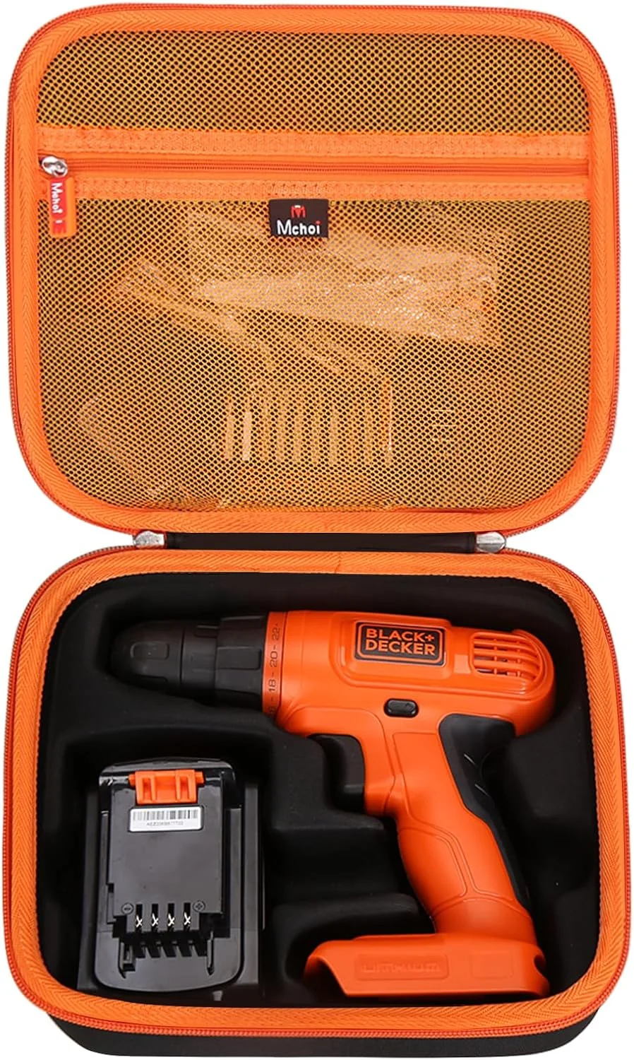 کیف سخت قابل حمل Mchoi سازگار با دریل/پیچ گوشتی شارژی BLACK+DECKER 20V Max (LD120VA)، فقط کیف