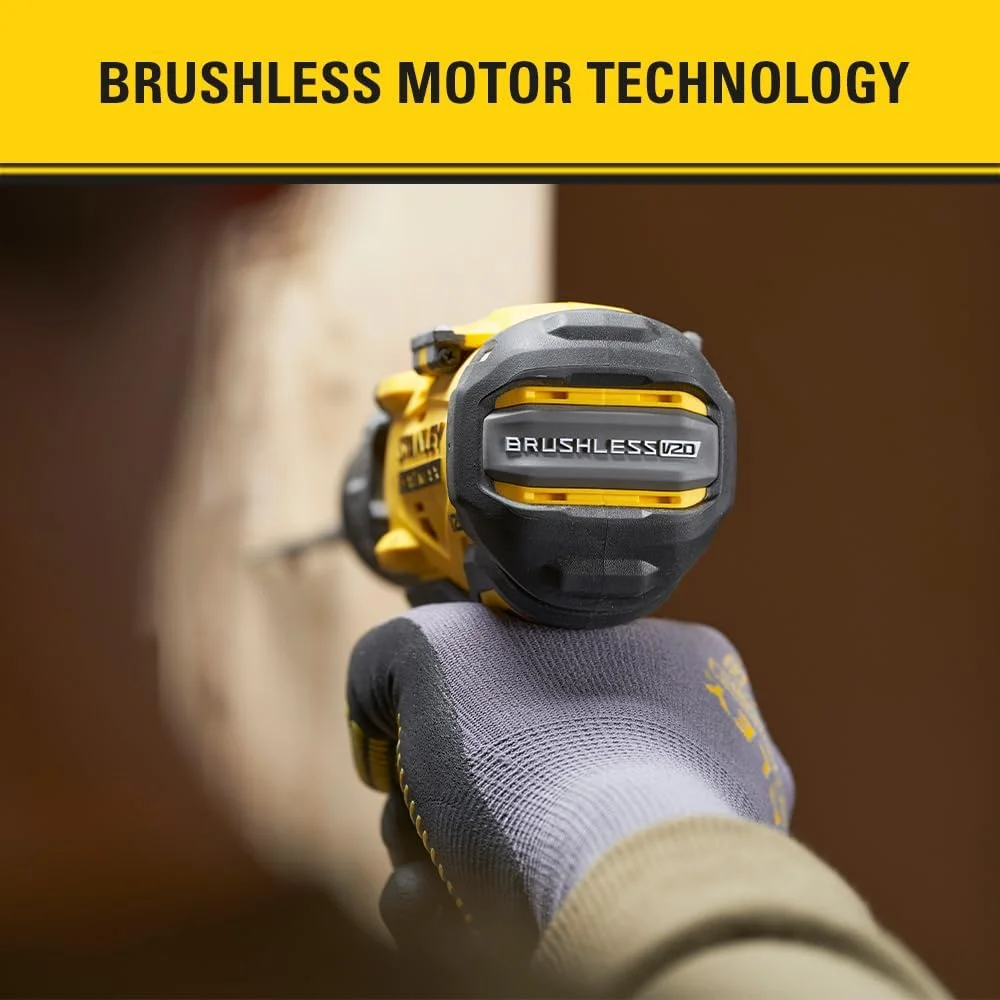 دریل پیچ گوشتی براشلس 18 ولت استنلی FATMAX V20 مدل SFMCD725B-XJ (بدون باتری)