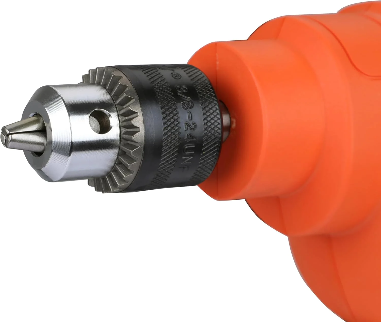 دریل چکشی متغیر 550 وات بلک اند دکر مدل KR5010V با سرعت 2800 دور در دقیقه، دریل 10 میلی متری مناسب برای مصارف خانگی و DIY، برای سوراخکاری مصالح ساختمانی، فولاد و چوب، نارنجی