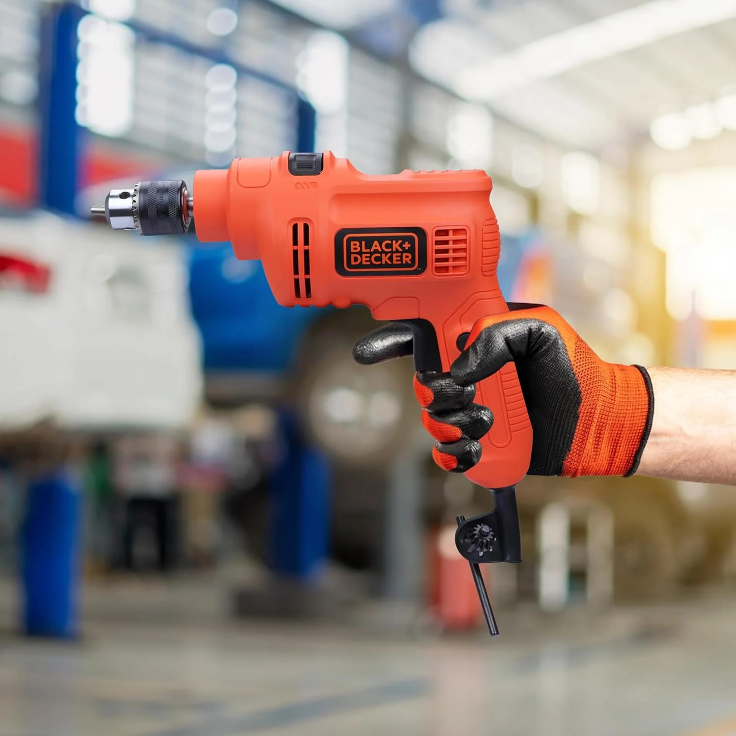 دریل چکشی تک سرعته 550 وات بلک اند دکر مدل KR5010 با سرعت 2800 دور در دقیقه، مته 10 میلی متری، مناسب برای مصارف خانگی و سوراخکاری مصالح ساختمانی، فولاد و چوب، نارنجی دریل چکشی تک سرعته 550 وات بلک اند دکر مدل KR5010 با سرعت 2800 دور در دقیقه، مته 10 میلی متری، مناسب برای مصارف خانگی و سوراخکاری مصالح ساختمانی، فولاد و چوب، نارنجی