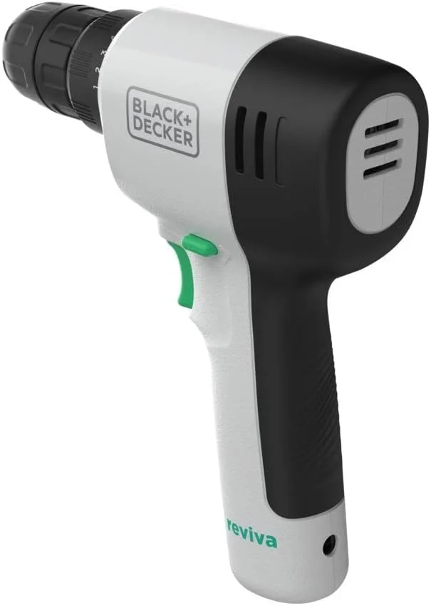 دریل شارژی 12 ولت BLACK+DECKER reviva، گشتاور 230 پوند، ساخته شده از مواد بازیافتی (REVCDD12C)