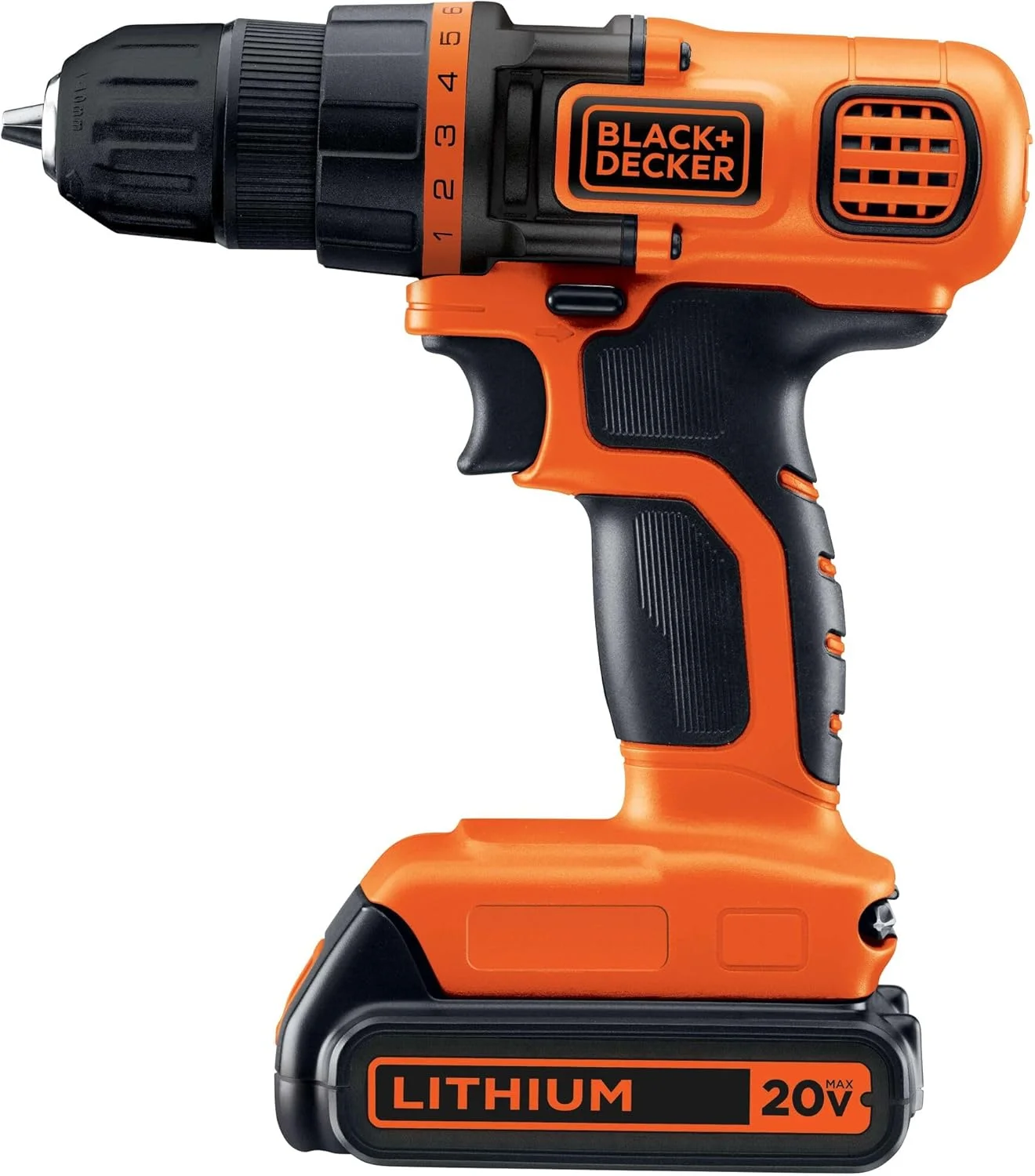 BLACK+DECKER 20V MAX* Cordless Drill/Driver, 3/8-Inch (LDX120C)