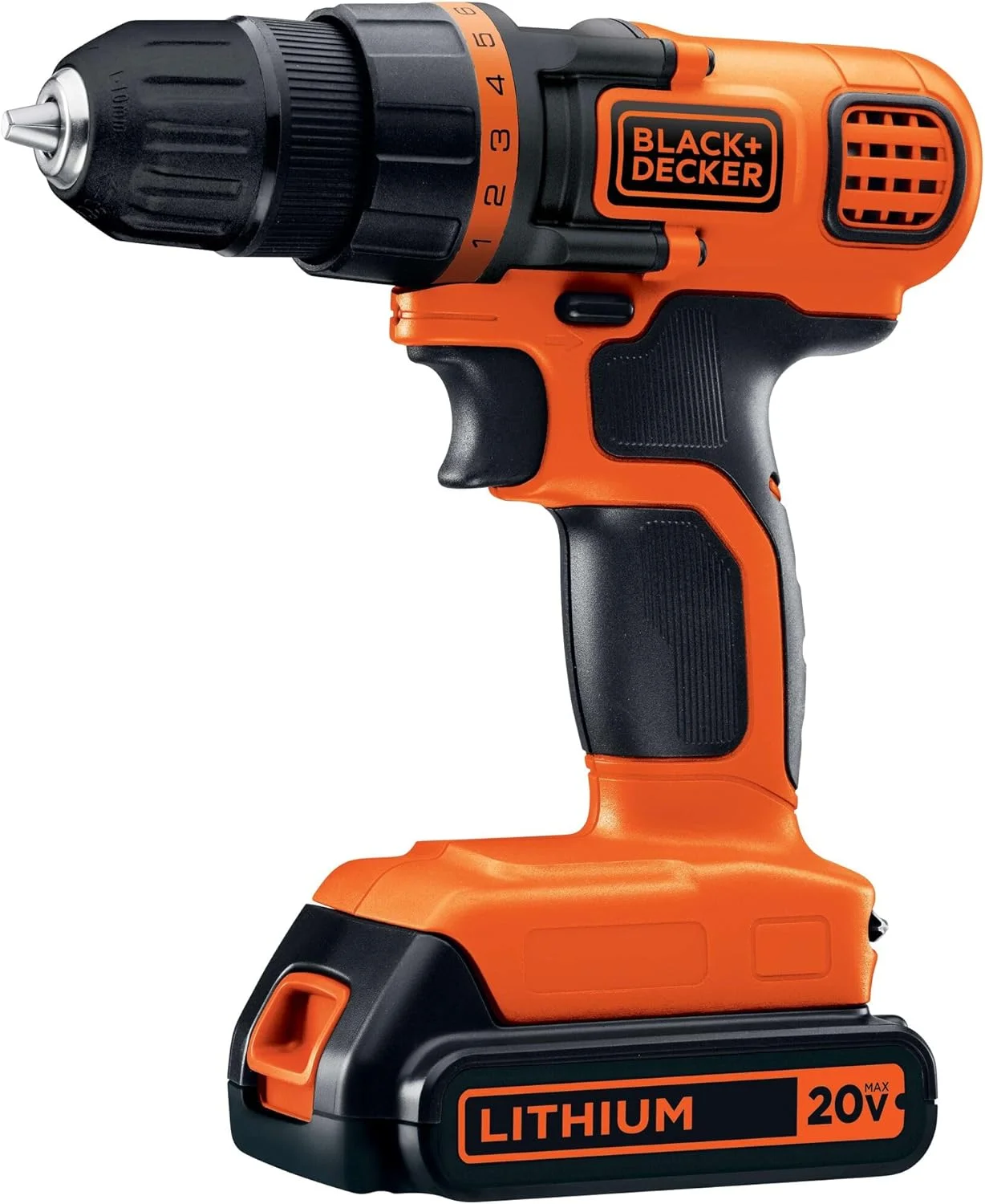 BLACK+DECKER 20V MAX* Cordless Drill/Driver, 3/8-Inch (LDX120C)