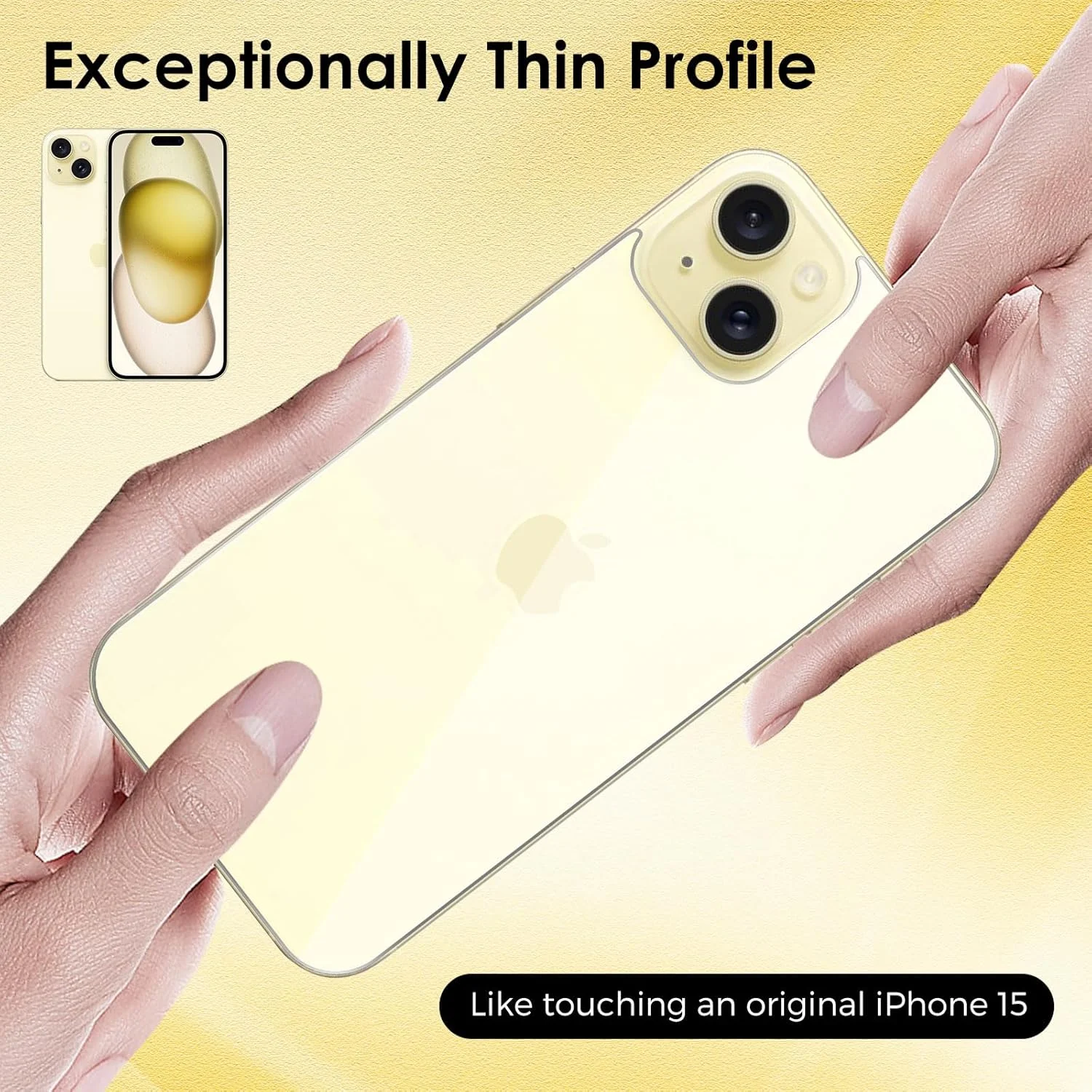 محافظ پشت صفحه نمایش آیفون 15 آیولا [بسته 2 عددی]، بدون حباب و مقاوم در برابر خراش، فیلم شیشه ای حرارت دیده (6.1 اینچ)