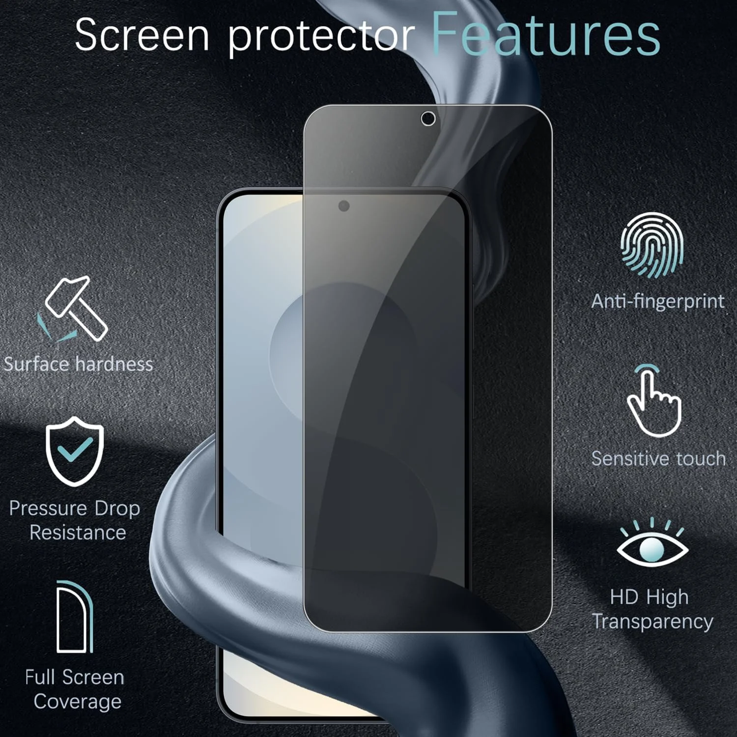 محافظ صفحه نمایش حریم خصوصی Vuciya بسته 2 عددی سازگار با Samsung Galaxy S24 / S25، فیلم محافظ ضد جاسوسی شیشه حرارت دیده سختی 9H ضد خش برای Galaxy S24 محافظ صفحه نمایش حریم خصوصی Vuciya بسته 2 عددی سازگار با Samsung Galaxy S24 / S25، فیلم محافظ ضد جاسوسی شیشه حرارت دیده سختی 9H ضد خش برای Galaxy S24