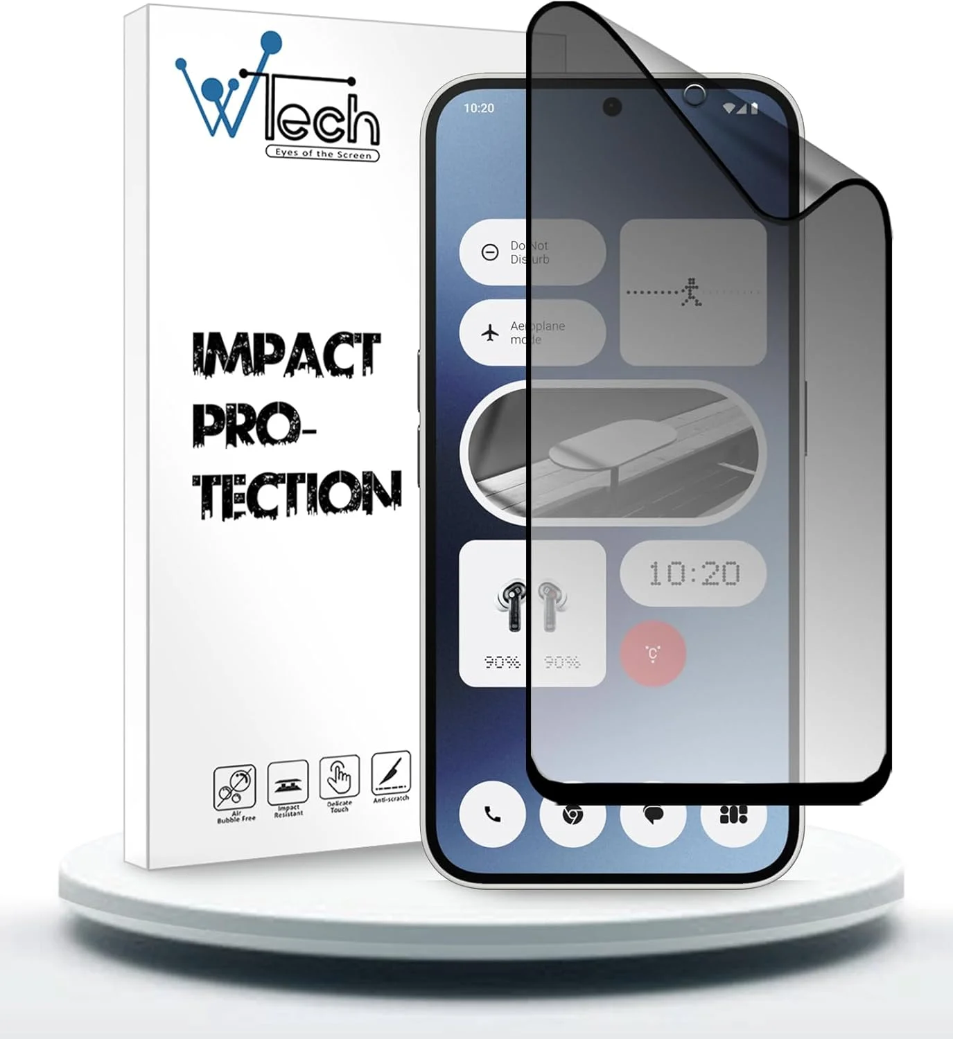 محافظ صفحه نمایش نانو سرامیکی مات حریم خصوصی پوشش کامل چسب کامل انعطاف پذیر WTech برای گوشی ناتینگ فون (2a) 5G سال 2024 (شفاف/مشکی) محافظ صفحه نمایش نانو سرامیکی مات حریم خصوصی پوشش کامل چسب کامل انعطاف پذیر WTech برای گوشی ناتینگ فون (2a) 5G سال 2024 (شفاف/مشکی)