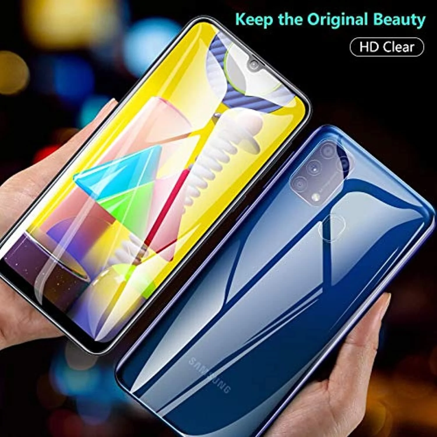 محافظ صفحه نمایش گوشی - فیلم منحنی سه بعدی برای محافظ صفحه نمایش گوشی سامسونگ گلکسی M31 پوشش کامل 6.4 اینچی فیلم هیدراتاسیون با ابزار، غیر شیشه ای (برای سامسونگ M31 یک عدد جلو و یک عدد پشت) محافظ صفحه نمایش گوشی - فیلم منحنی سه بعدی برای محافظ صفحه نمایش گوشی سامسونگ گلکسی M31 پوشش کامل 6.4 اینچی فیلم هیدراتاسیون با ابزار، غیر شیشه ای (برای سامسونگ M31 یک عدد جلو و یک عدد پشت)