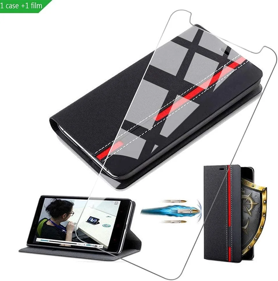 کیجیوایاف کاور تاشو برای نوکیا G50 5G + محافظ صفحه نمایش شیشهای حرارت دیده، قاب محافظ تاشو، محافظ صفحه نمایش با سختی 9H برای نوکیا G50 5G (6.82 اینچ) - مشکی کیجیوایاف کاور تاشو برای نوکیا G50 5G + محافظ صفحه نمایش شیشهای حرارت دیده، قاب محافظ تاشو، محافظ صفحه نمایش با سختی 9H برای نوکیا G50 5G (6.82 اینچ) - مشکی