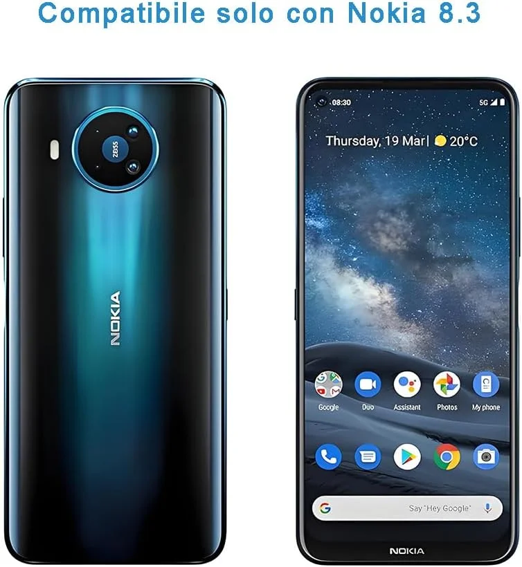 محافظ صفحه نمایش HYGMOCC برای نوکیا 8.3، محافظ صفحه شیشه ای حرارت دیده، وضوح HD، سختی 9H، سازگار با قاب، نصب آسان، ضد خش، بدون حباب (بسته 1 عددی)
