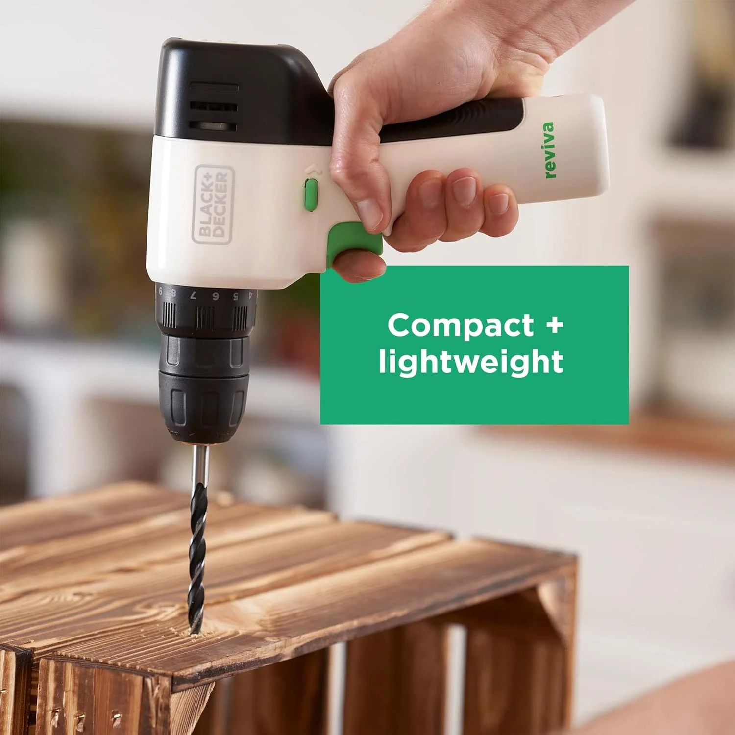 دریل پیچ گوشتی شارژی 12 ولت سبک و قدرتمند Black & Decker Reviva ساخته شده از 50% مواد بازیافتی مدل REVDD12C-GB