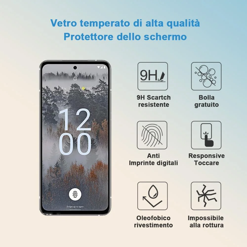 محافظ صفحه نمایش شیشه ای هایموک برای نوکیا X30، وضوح HD، سختی 9H، سازگار با قاب، نصب آسان، ضد خش، بدون حباب (بسته 1 عددی) محافظ صفحه نمایش شیشه ای هایموک برای نوکیا X30، وضوح HD، سختی 9H، سازگار با قاب، نصب آسان، ضد خش، بدون حباب (بسته 1 عددی)