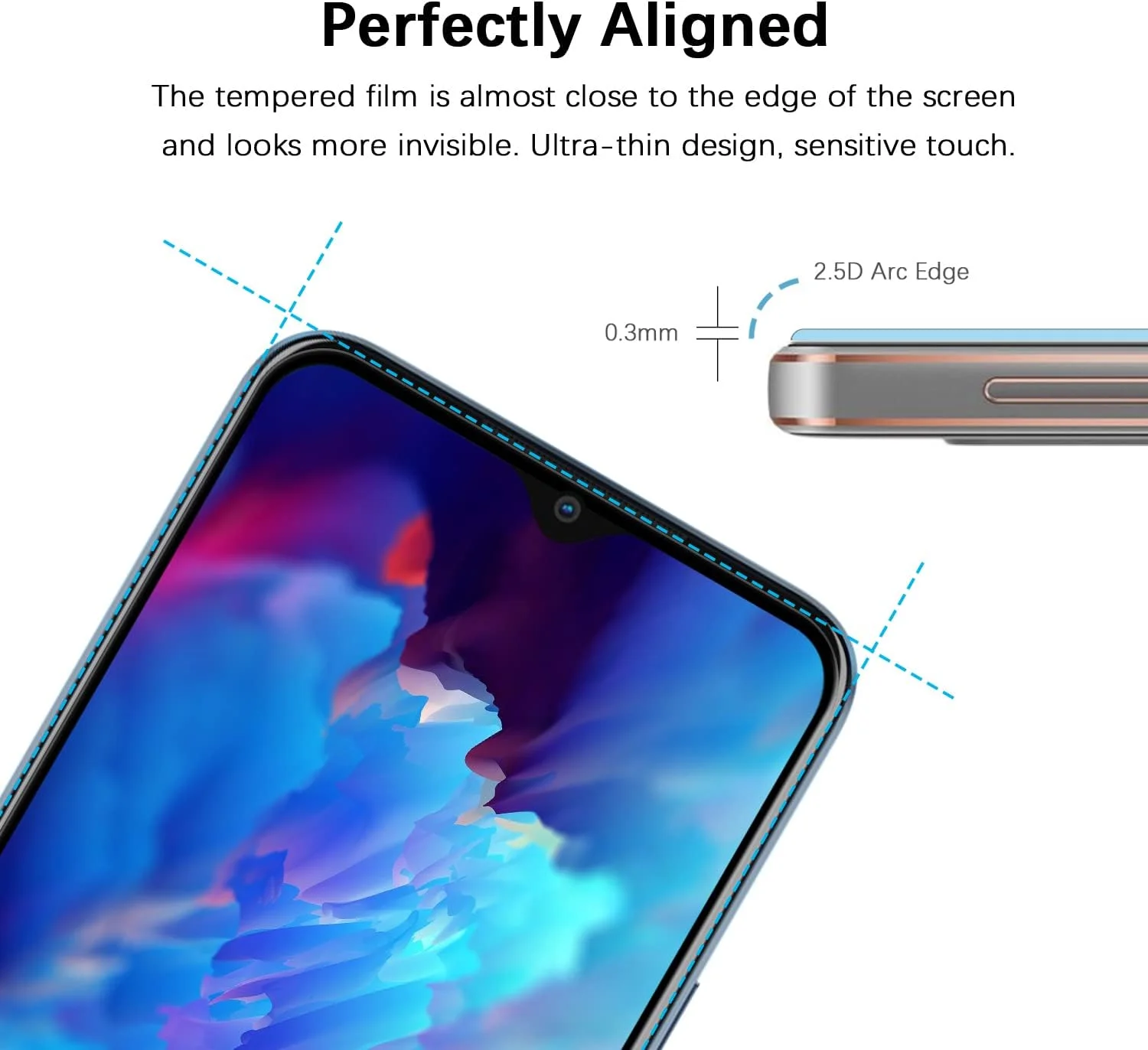 محافظ صفحه نمایش SCL برای نوکیا G50، [بسته 3 عددی] [پوشش کامل] فیلم شیشه ای حرارت دیده، سختی 9H، ضد خش، ضد اثر انگشت، بدون حباب