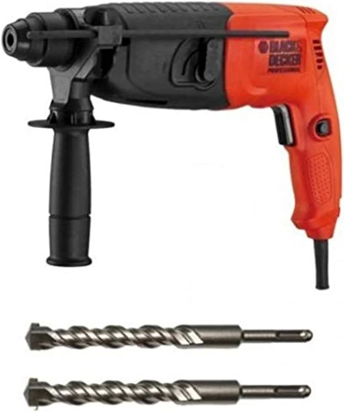 دریل چکشی 20 میلی‌متری بلک اند دکر 620 وات 2 حالته 2 کیلوگرمی SDS پلاس به همراه جعبه ابزار مدل BDHR202K-B5
