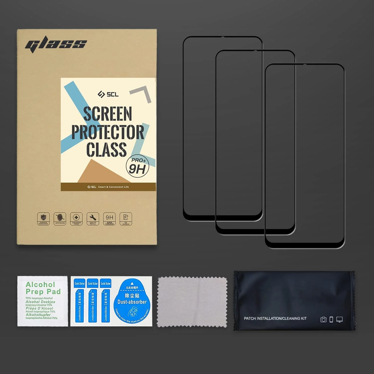 محافظ صفحه نمایش SCL برای نوکیا G50، [بسته 3 عددی] [پوشش کامل] فیلم شیشه ای حرارت دیده، سختی 9H، ضد خش، ضد اثر انگشت، بدون حباب