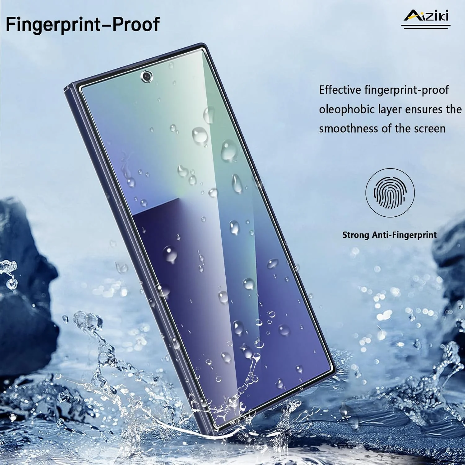 محافظ صفحه نمایش شیشه ای حرارت دیده Aiziki (2 عدد) برای Samsung Galaxy Z Fold 7، شفاف HD، ضد خش، ضد اثر انگشت، پوشش کامل با سختی 9H برای Samsung Galaxy Z Fold 7