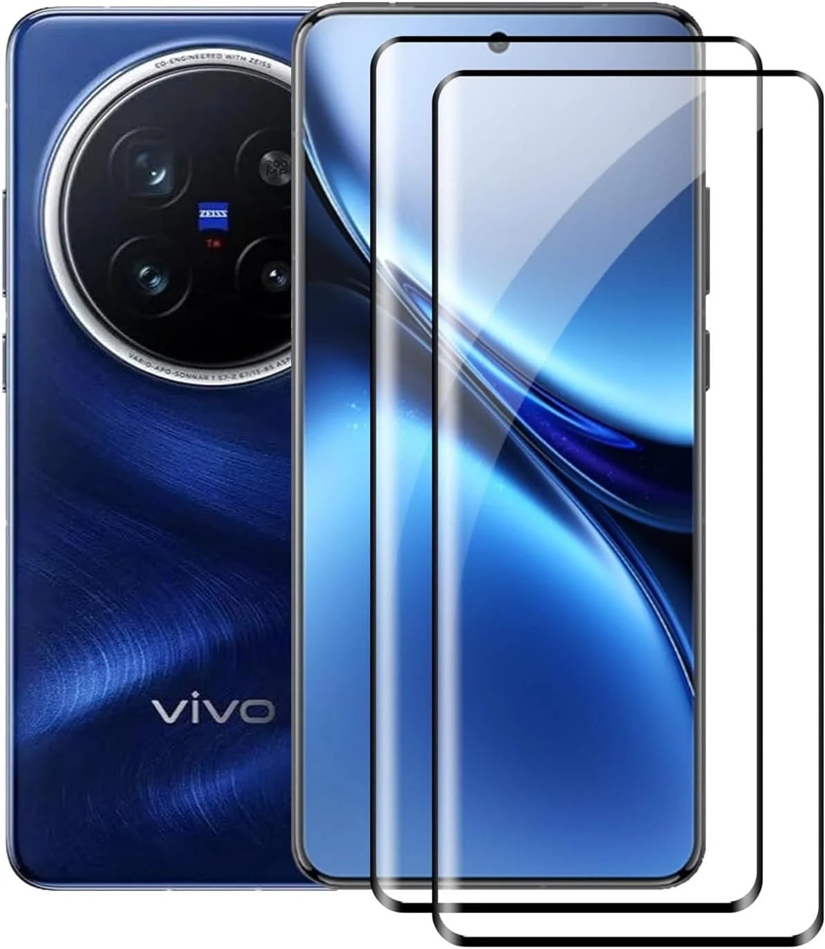 [بسته 2 عددی] محافظ صفحه نمایش شیشه ای حرارت دیده WRTBS برای VIVO X200 Pro 5G، سختی 9H، وضوح بالا، پوشش کامل، ضد خش، بدون حباب، ضد اثر انگشت