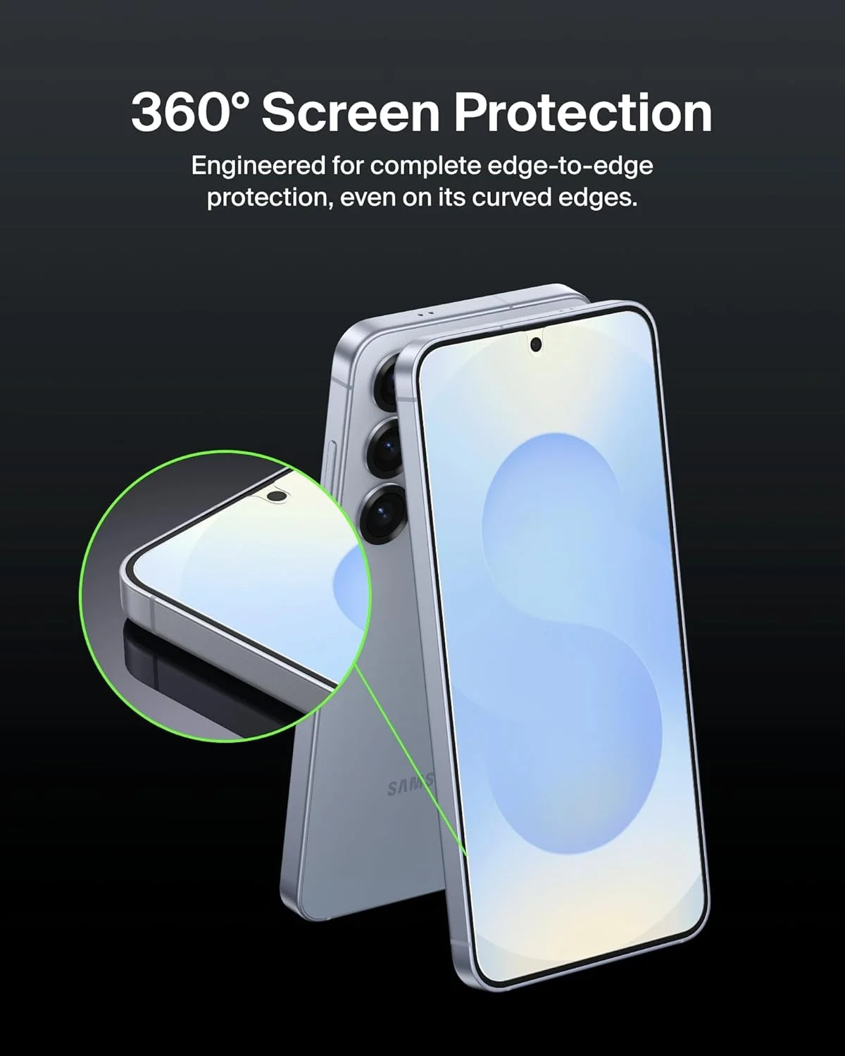 محافظ صفحه نمایش شیشه ای تقویت شده Belkin ScreenForce InvisiGlass برای Samsung Galaxy S25, S24، مقاوم در برابر خراش و ضربه، به همراه سینی تراز آسان برای نصب بدون حباب - شیشه بازیافتی محافظ صفحه نمایش شیشه ای تقویت شده Belkin ScreenForce InvisiGlass برای Samsung Galaxy S25, S24، مقاوم در برابر خراش و ضربه، به همراه سینی تراز آسان برای نصب بدون حباب - شیشه بازیافتی