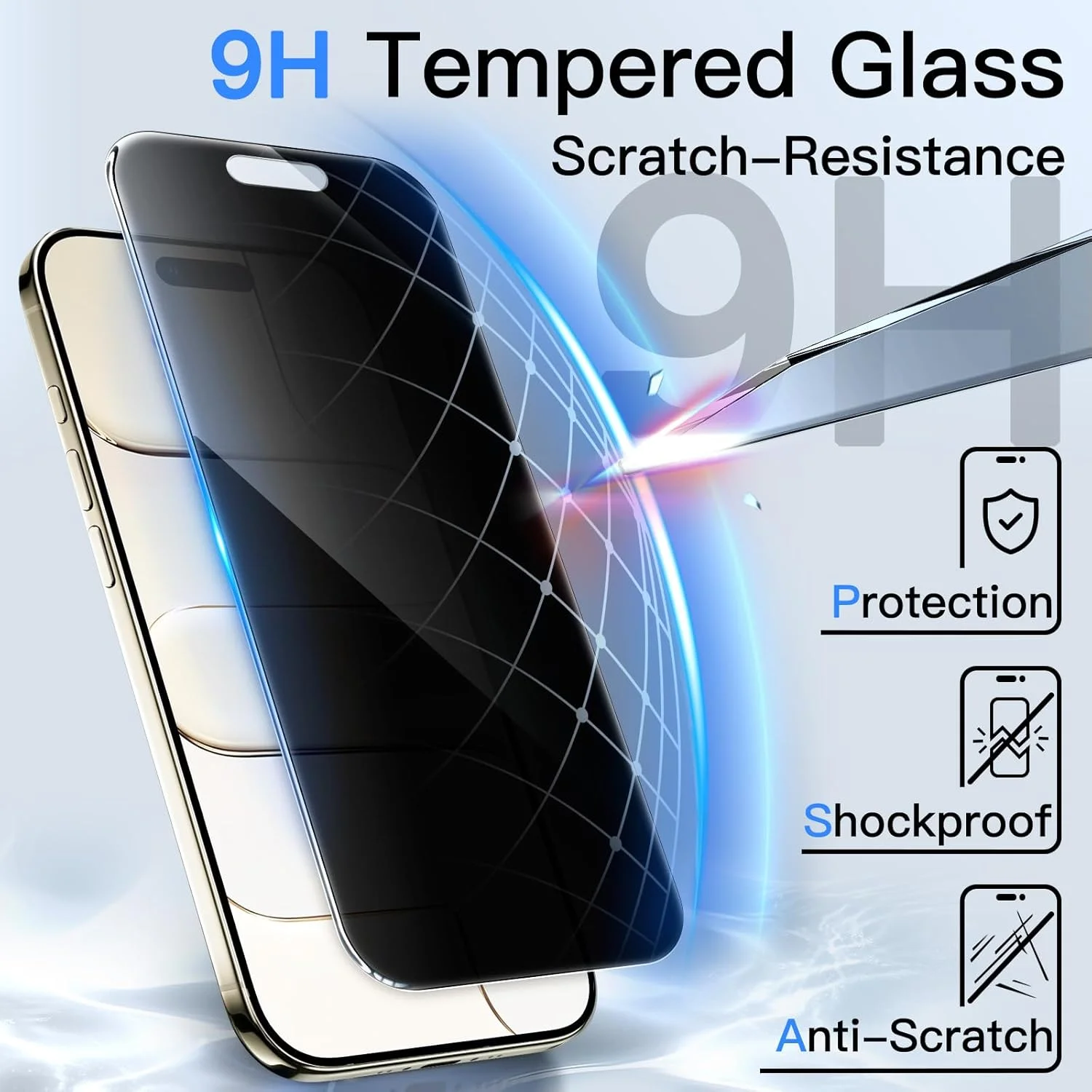 محافظ صفحه نمایش حریم خصوصی 360 درجه JETech برای آیفون 17 Air، فیلم شیشه ای حرارت دیده 4 طرفه ضد جاسوسی با ابزار نصب آسان، صفحه نمایش 6.5 اینچی، 2 عددی محافظ صفحه نمایش حریم خصوصی 360 درجه JETech برای آیفون 17 Air، فیلم شیشه ای حرارت دیده 4 طرفه ضد جاسوسی با ابزار نصب آسان، صفحه نمایش 6.5 اینچی، 2 عددی