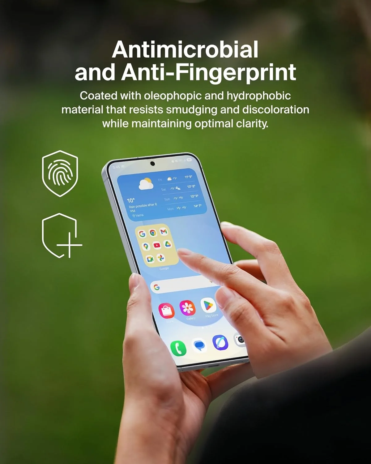 محافظ صفحه نمایش شیشه ای تقویت شده Belkin ScreenForce InvisiGlass برای Samsung Galaxy S25, S24، مقاوم در برابر خراش و ضربه، به همراه سینی تراز آسان برای نصب بدون حباب - شیشه بازیافتی محافظ صفحه نمایش شیشه ای تقویت شده Belkin ScreenForce InvisiGlass برای Samsung Galaxy S25, S24، مقاوم در برابر خراش و ضربه، به همراه سینی تراز آسان برای نصب بدون حباب - شیشه بازیافتی