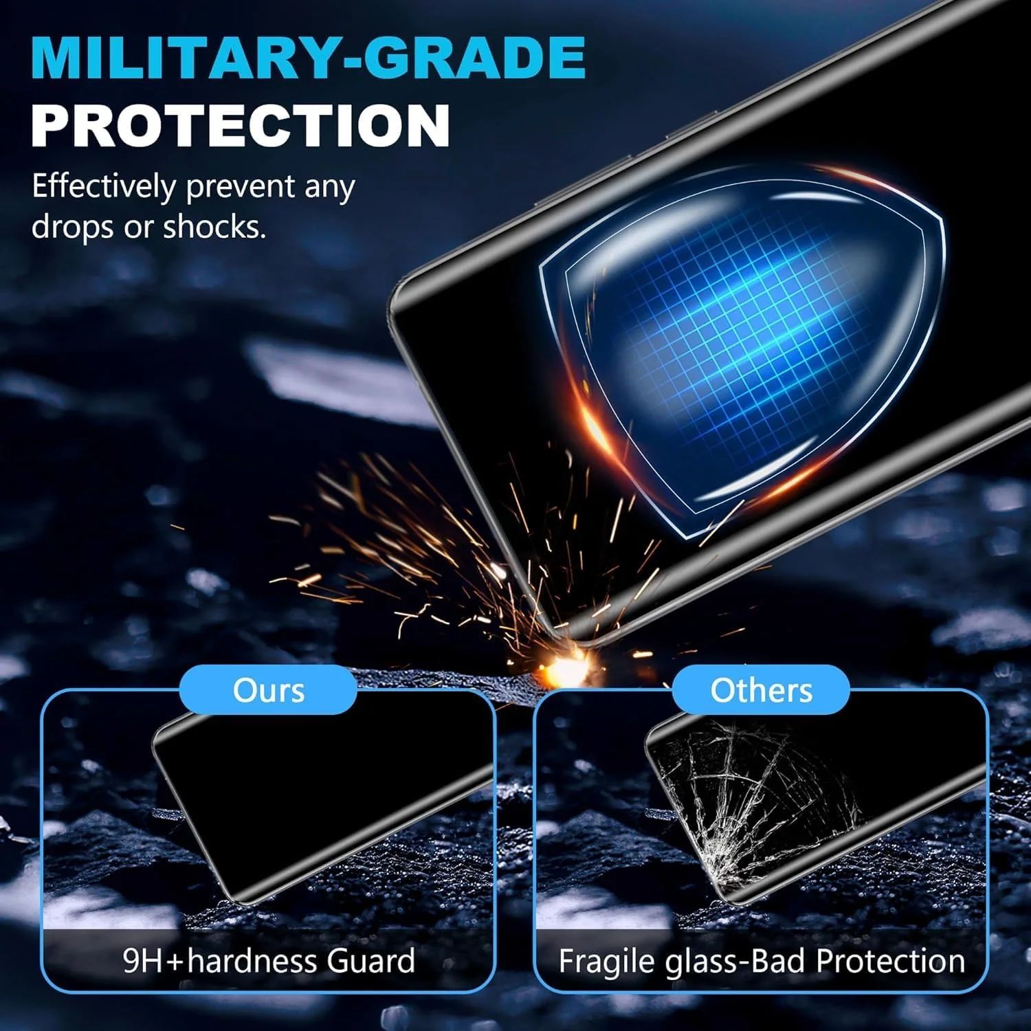 [بسته 2 عددی] محافظ صفحه نمایش شیشه ای حرارت دیده WRTBS برای VIVO X200 Pro 5G، سختی 9H، وضوح بالا، پوشش کامل، ضد خش، بدون حباب، ضد اثر انگشت