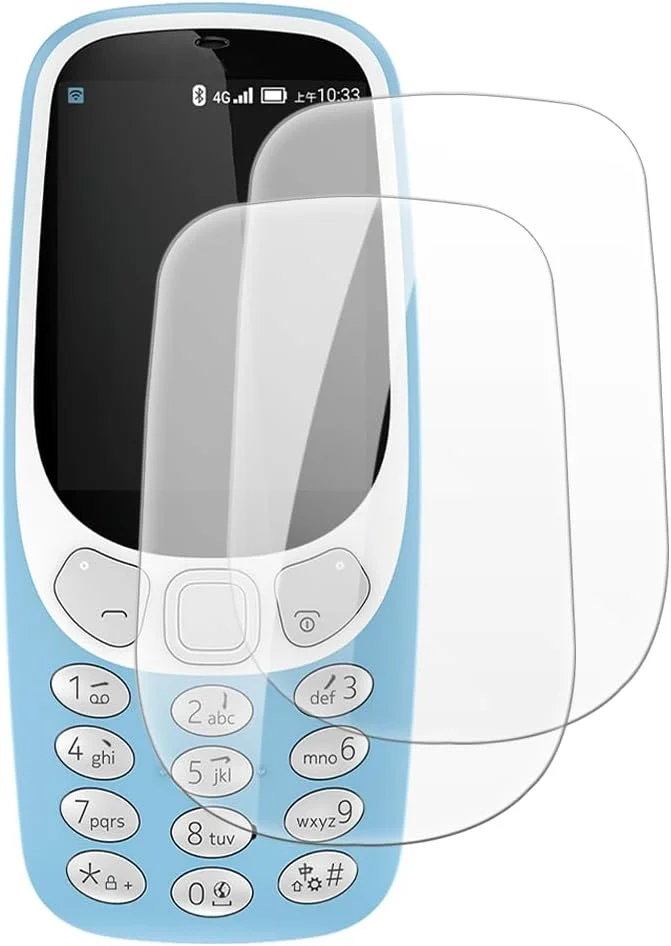 محافظ صفحه نمایش شیشه ای حرارت دیده شانتایم [2 عددی] سازگار با نوکیا 3310 4G (2.4 اینچ)، شفاف HD ضد خش بدون حباب، سازگار با قاب