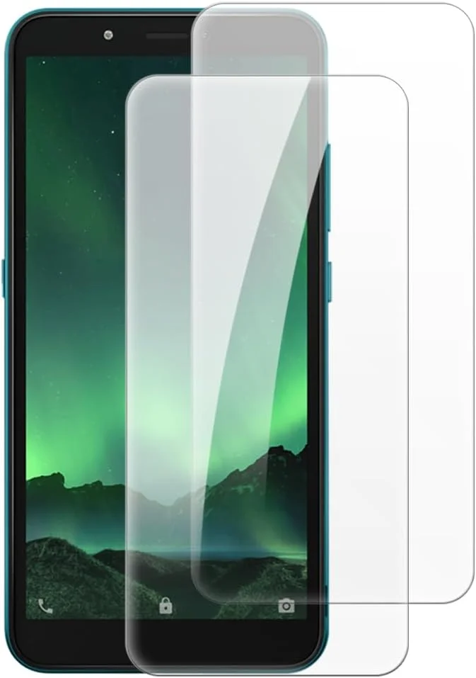 محافظ صفحه نمایش شیشه ای حرارت دیده شانتایم [2 عددی] سازگار با نوکیا C2 2020 (5.7 اینچ)، شفاف HD ضد خش، بدون حباب، سازگار با قاب