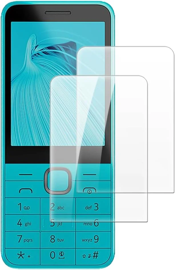 شاین تایم [بسته 2 عددی] محافظ صفحه نمایش شیشه ای حرارت دیده سازگار با نوکیا 215 4G 2024 (2.8 اینچ)، شفافیت HD، ضد خش، بدون حباب، سازگار با قاب