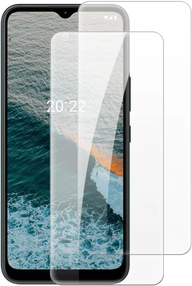 محافظ صفحه نمایش شیشه ای حرارت دیده شانتایم [2 عددی] سازگار با نوکیا C21 پلاس (6.52 اینچ)، شفاف HD ضد خش بدون حباب، سازگار با قاب