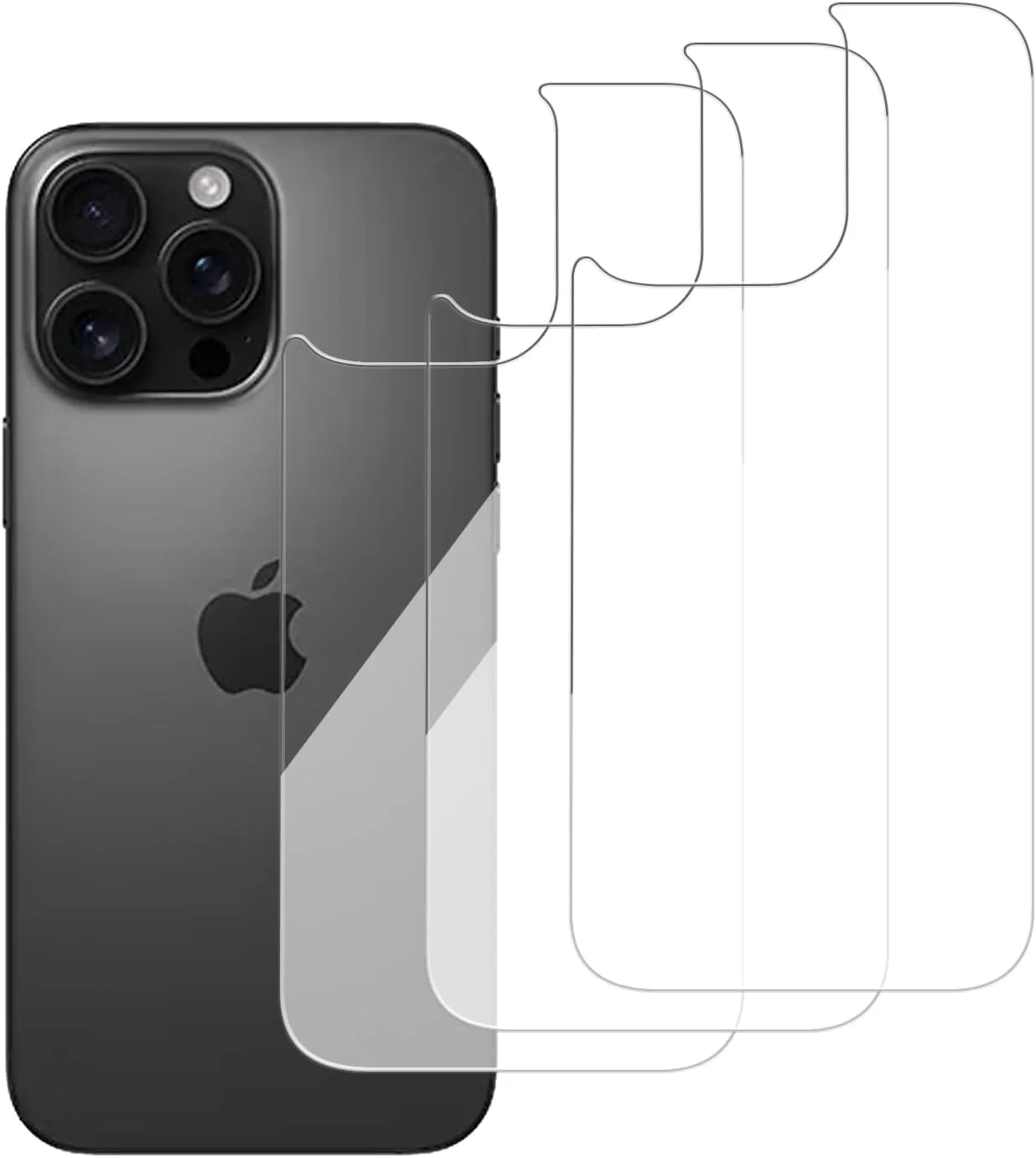 محافظ صفحه پشتی شیشه ای برای آیفون 16 پرو مکس، بسته 3 عددی شیشه حرارت دیده HD با سختی 9H، مقاوم در برابر خراش، پشتیبانی از شارژ مغناطیسی، فوق العاده نازک با لبه های گرد 2.5D (6.9 اینچ، شفاف)