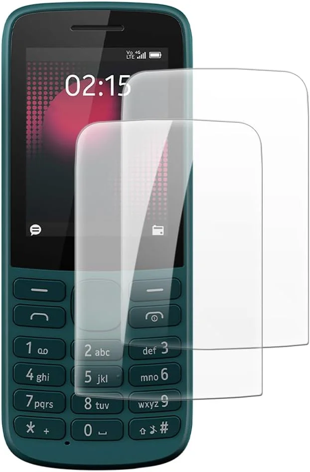محافظ صفحه نمایش شیشه ای حرارت دیده شانتایم [2 عددی] سازگار با نوکیا 215 4G 2020 (2.4 اینچ)، HD شفاف ضد خش بدون حباب، سازگار با قاب
