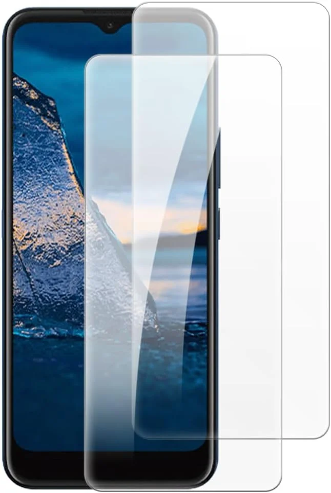 محافظ صفحه نمایش شیشه ای حرارت دیده شانتایم [2 عددی] سازگار با نوکیا C5 اندی (6.52 اینچ)، شفاف HD ضد خش بدون حباب، سازگار با قاب