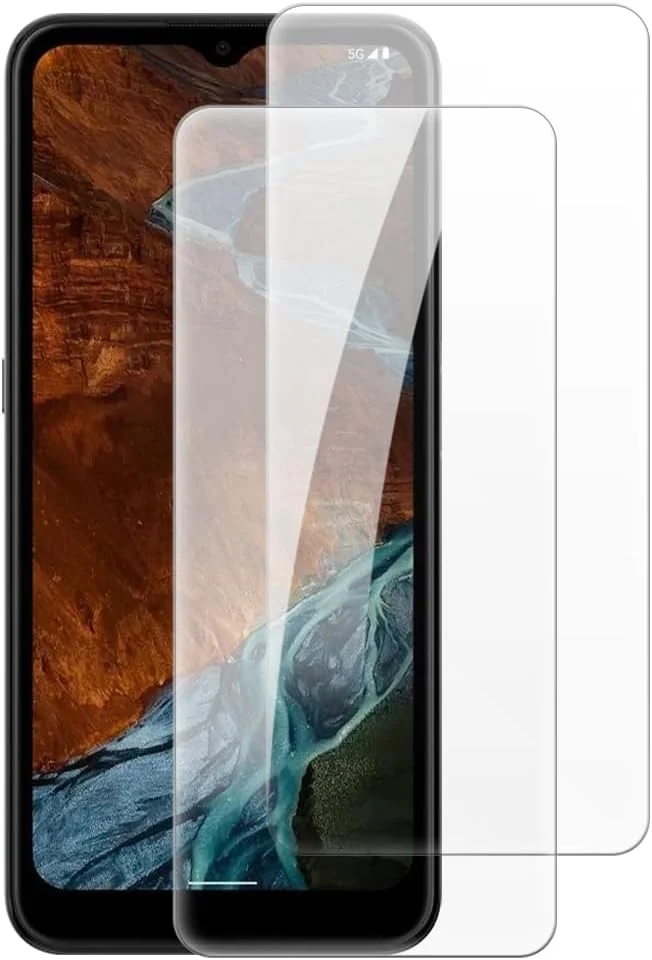 محافظ صفحه نمایش شیشه ای حرارت دیده Shantime [بسته 2 عددی] سازگار با نوکیا G300 (6.52 اینچ)، HD شفاف ضد خش بدون حباب، سازگار با قاب