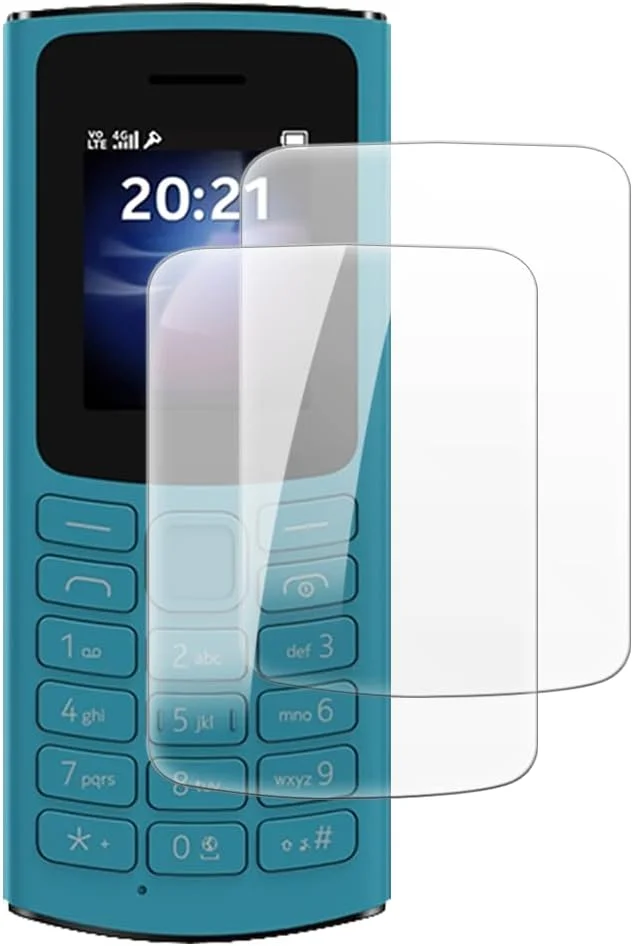 محافظ صفحه نمایش شیشه ای حرارت دیده شانتایم [2 عددی] سازگار با نوکیا 105 4G 2021 (1.8 اینچ)، وضوح HD، ضد خش، بدون حباب، سازگار با قاب