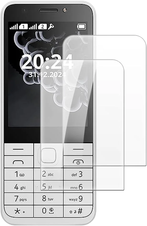 شنتایم [بسته 2 عددی] محافظ صفحه نمایش شیشه ای حرارت دیده سازگار با نوکیا 230 2024 (2.8 اینچ)، HD شفاف ضد خش بدون حباب، سازگار با قاب