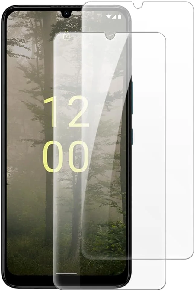 شاین تایم [بسته 2 عددی] محافظ صفحه نمایش شیشه ای حرارت دیده سازگار با نوکیا C31 (6.75 اینچ)، HD شفاف ضد خش بدون حباب، سازگار با قاب