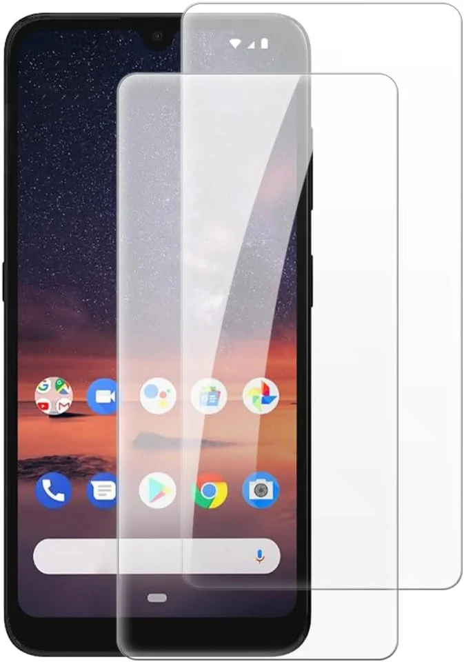 محافظ صفحه نمایش شیشه ای حرارت دیده شانتایم [2 عددی] سازگار با نوکیا 3.2 (6.26 اینچ)، HD شفاف ضد خش بدون حباب، سازگار با قاب